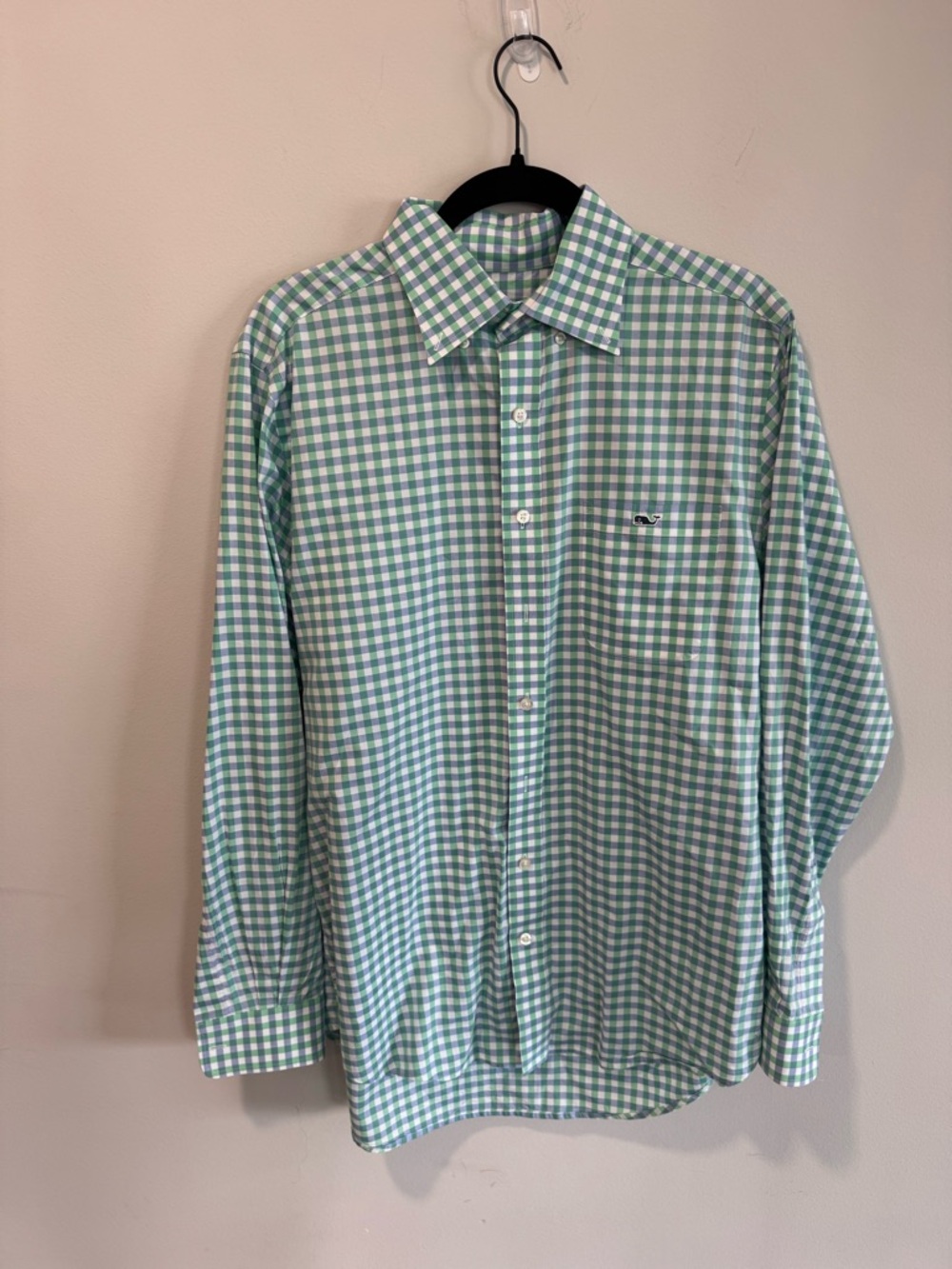 Men's Vineyard Vines Green/Blue  Gingham Slim Fit Tucker Button-Down Shirt